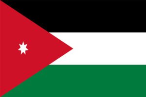 Jordan red green white and black flag